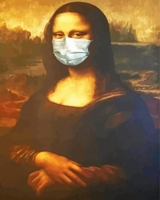 Mona Lisa With Mask Paint By Numbers