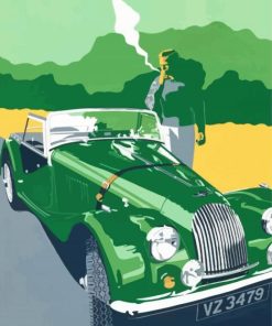 Morgan Car Illustration Paint By Numbers
