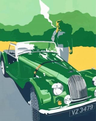 Morgan Car Illustration Paint By Numbers