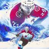 Nathan Mackinnon Hockey Player Art Paint By Numbers