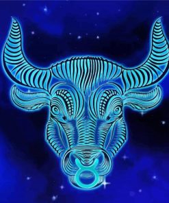 Neon Taurus The Bull Paint By Numbers