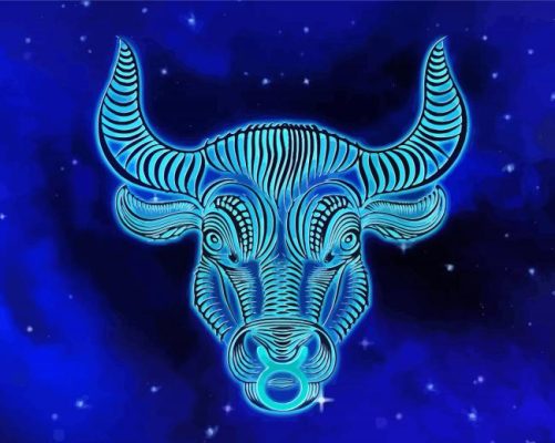 Neon Taurus The Bull Paint By Numbers