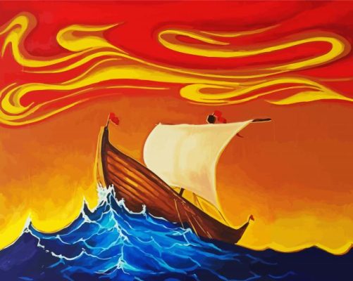 New brunswick Flag Art Paint By Numbers