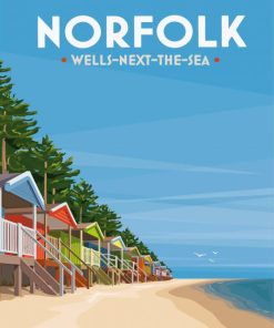 Norfolk Wells Next The Sea Poster Paint By Numbers
