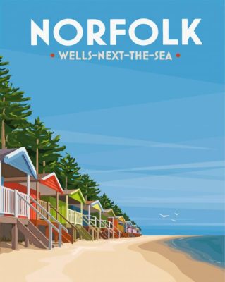 Norfolk Wells Next The Sea Poster Paint By Numbers