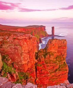 Old Man Of Hoy Sunset Paint By Numbers