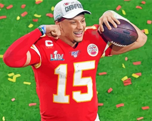 Patrick Mahomes American Football Player Paint By Numbers