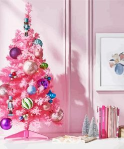 Pink Christmas Tree Paint By Numbers