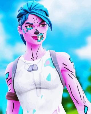 Pink Ghoul Trooper Paint By Numbers