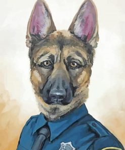 Police Dog Art Paint By Numbers