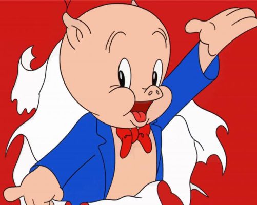 Porky Pig Cartoon Paint By Numbers