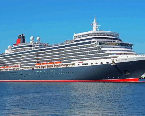 Queen Elizabeth Cruise Ship Paint By Numbers