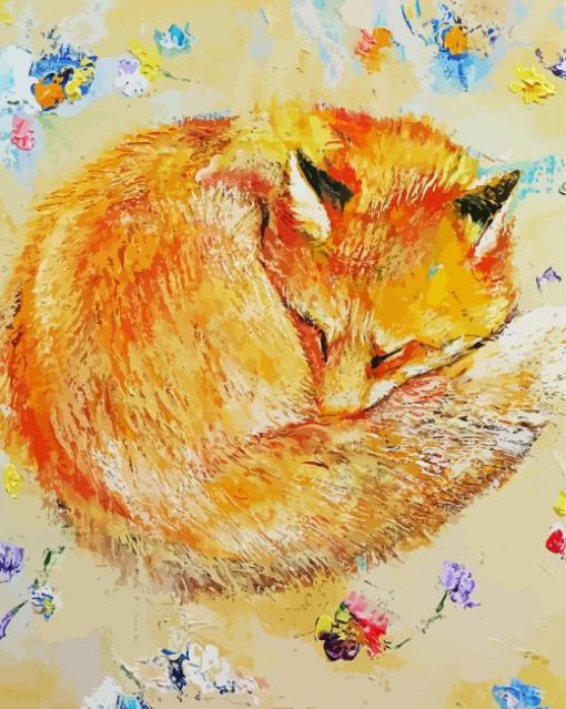 Quirky Fox Art Paint By Numbers