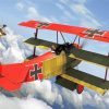 Red Baron Triplane Paint By Numbers
