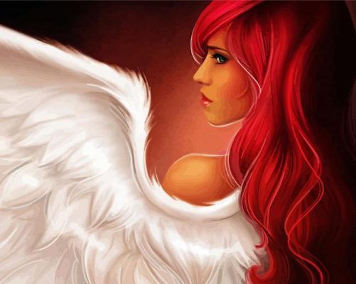 Red Hair Angel Paint By Numbers