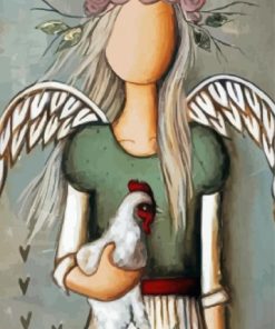 Rut Angel And Chicken Paint By Numbers