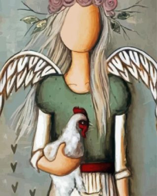 Rut Angel And Chicken Paint By Numbers