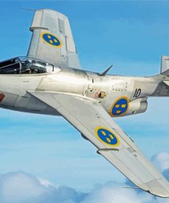 Saab 29 Tunnan Paint By Numbers