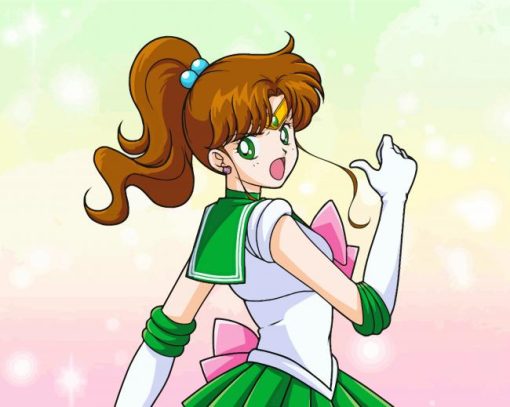 Sailor Jupiter Anime Character Paint By Numbers