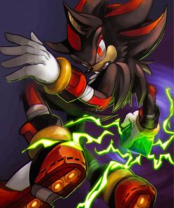 Shadow The Hedgehog Red Eyes Paint By Numbers