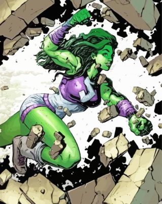 She Hulk Hero Paint By Numbers