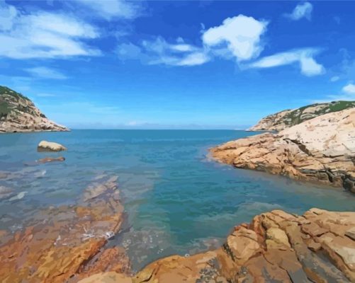 Shek O Beach Paint By Numbers