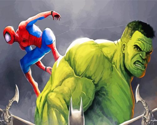 Spider Man Hulk Paint By Numbers