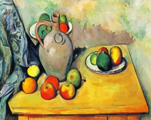 Still Life Jug And Fruit On Table Paint By Numbers