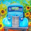 Sunflowers Farm Truck Paint By Numbers
