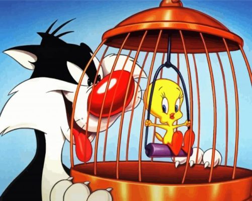 Sylvester And Tweety Paint By Numbers