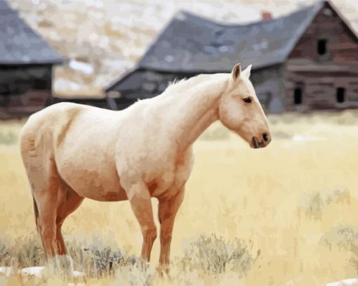 Tan Horse Paint By Numbers