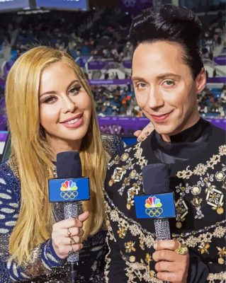 Tara Lipinski And Johnny Weir Paint By Numbers