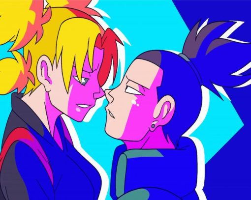 Temari And Shikamaru Pop Art Paint By Numbers