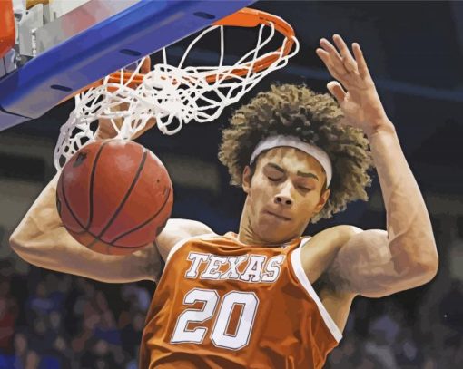 Texas Longhorns Basketball Player Paint By Numbers