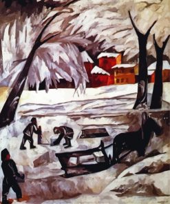 The Ice Cutters By Natalia Goncharova Paint By Numbers