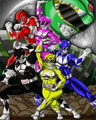 The Mighty Morphin Power Ranger Paint By Numbers