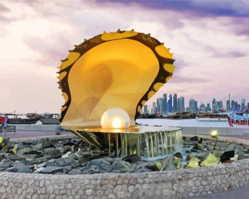 The Pearl Monument Doha Paint By Numbers