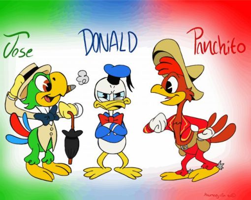 The Three Caballeros Art Paint By Numbers