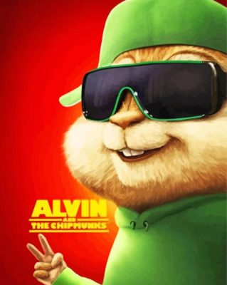 Theodore Alvin And The Chipmunks Poster Paint By Numbers