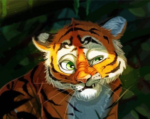 Tiger Cub Illustration Paint By Numbers