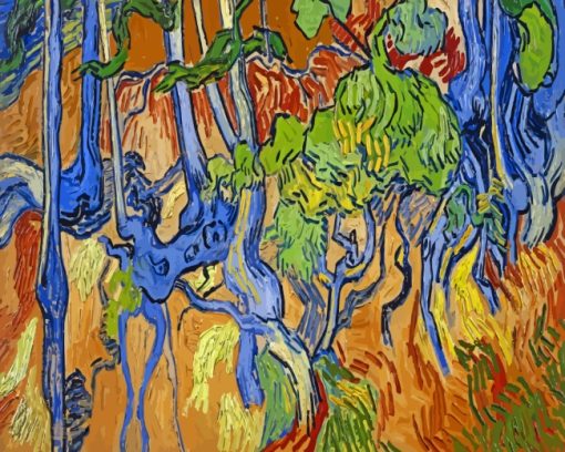 Tree Roots And Trunks By Vincent Van Gogh Paint By Numbers