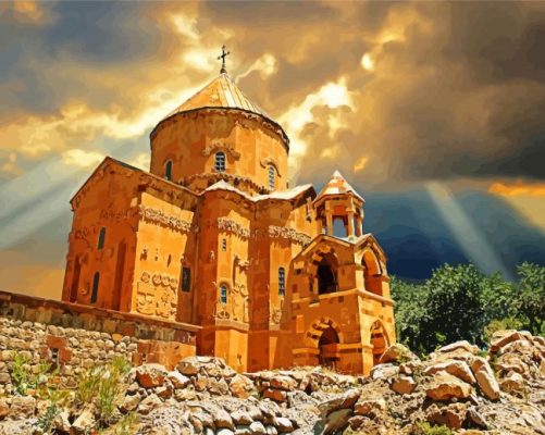 Turkey Akhtamar Armenian Church Paint By Numbers