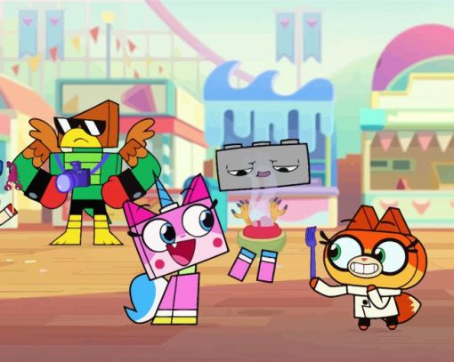 Unikitty Illustration Paint By Numbers