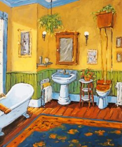 Victorian Bathroom Art Paint By Numbers