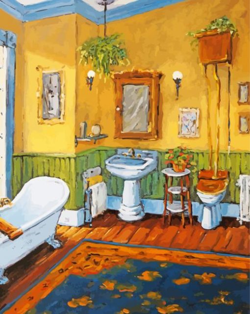 Victorian Bathroom Art Paint By Numbers