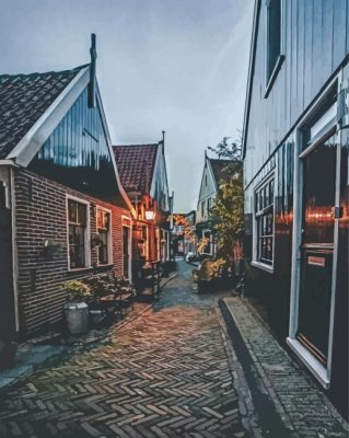 Volendam Town Alleys Paint By Numbers