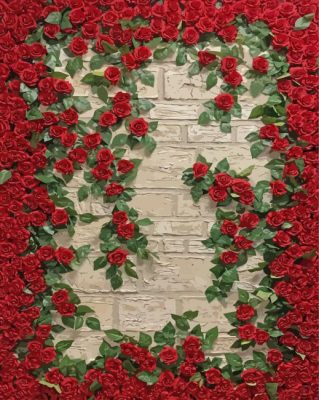 Wall Of Roses Paint By Numbers