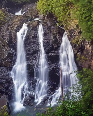 Wallace Falls Washington State Paint By Numbers