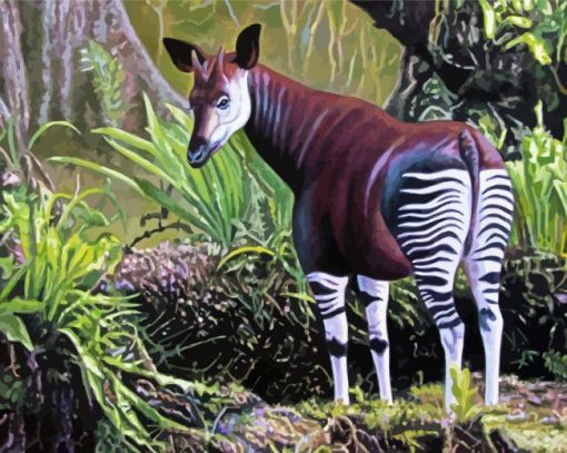 Wild Okapi Animal Paint By Numbers