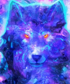 Wolf Space Paint By Numbers